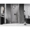 Mexen Lunar L sprchové dvere otváracie ľavé 105 cm, transparentné, gun metal - 834L-105-000-95-00-L