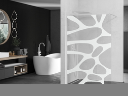 Mexen Kioto sprchová stena Walk-in 110 x 200 cm, biela vlna 8 mm, biela - 800-110-101-20-97