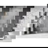Mexen Lunar-B sprchové dvere výklopné ľavé 85 cm, transparentné, biele - 832-085-000-20-00-L