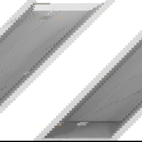 Mexen Lunar L sprchové dvere výklopné ľavé 95 cm, transparentné, matný nikel - 834L-095-000-97-00-L
