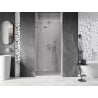 Mexen Lunar L sprchové dvere otváracie ľavé 105 cm, transparentné, brúsený nikel - 834L-105-000-97-00-L