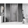 Mexen Lunar L sprchové dvere otváracie ľavé 105 cm, transparentné, brúsený nikel - 834L-105-000-97-00-L