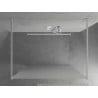 Mexen Kioto samostatne stojaca sprchová stena 100 x 200 cm, mat 8 mm, biela - 800-100-002-20-30