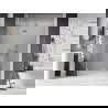 Mexen Lunar L sprchové dvere ľavé 135 cm, priehľadné, brúsený nikel - 834L-135-000-97-00-L
