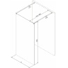 Mexen Kioto voľne stojaca sprchová stena 100 x 200 cm, transparentnéné/inovať 8 mm, biela - 800-100-002-20-35