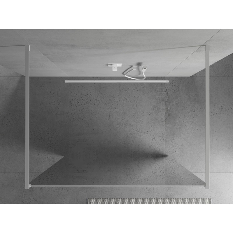 Mexen Kioto voľne stojaca sprchová stena 110 x 200 cm, zrkadlo 8 mm, biela - 800-110-002-20-50