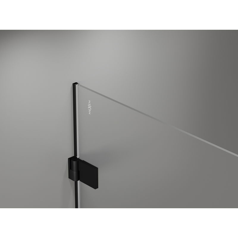 Mexen Lunar-B sprchové dvere sklopné ľavé 80 cm, priehľadné, čierne - 832-080-000-70-00-L