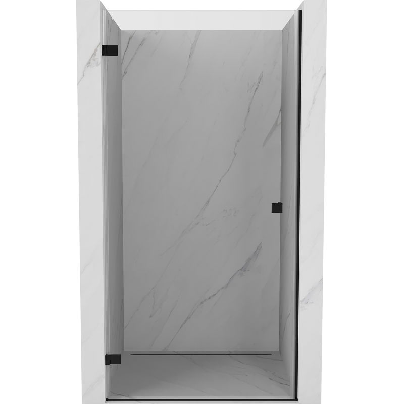 Mexen Lunar-B ľavé sprchové dvere 90 cm, transparentné, čierne - 832-090-000-70-00-L