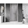 Mexen Lunar-F sklápacie sprchové dvere ľavé 60 cm, transparentné, chróm - 836-060-000-01-00-L