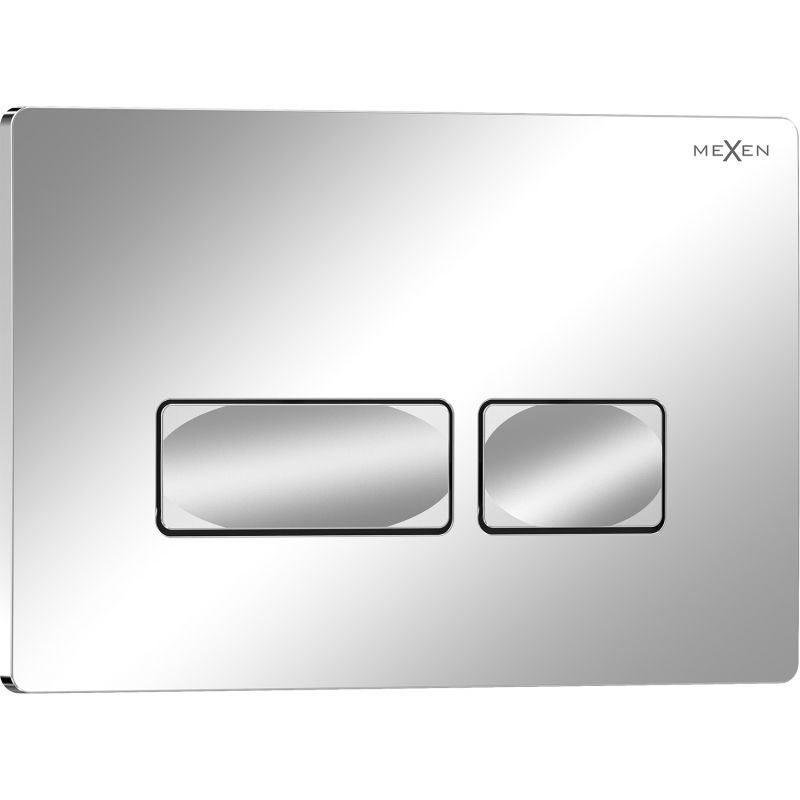Mexen Tex 04 splachovací tlačidlo, lesklý chróm - 6104-03