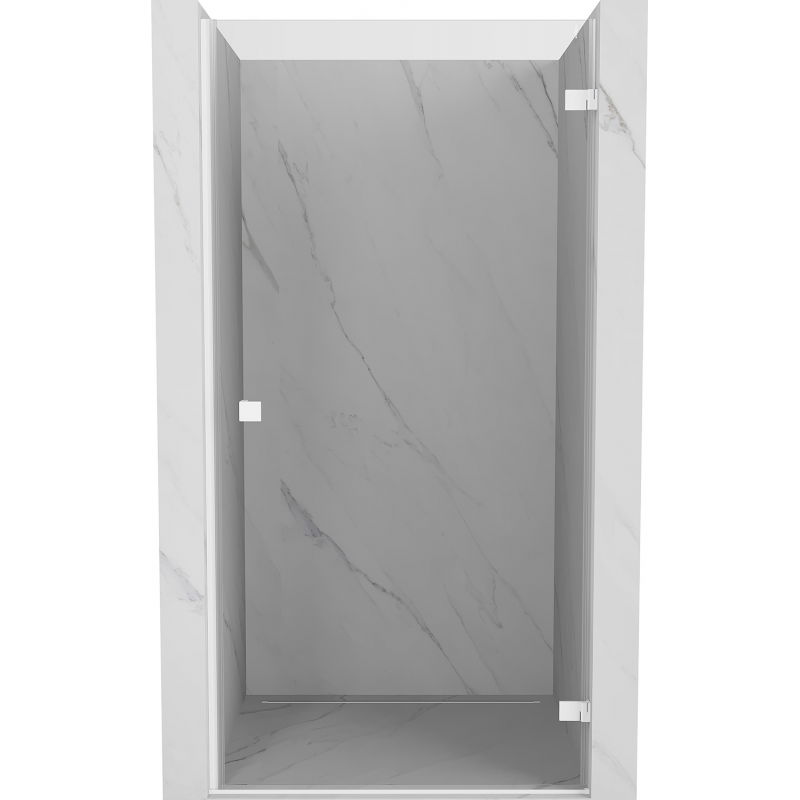 Mexen Lunar-B sprchové dvere výklopné pravé 100 cm, priehľadné, biele - 832-100-000-20-00-P