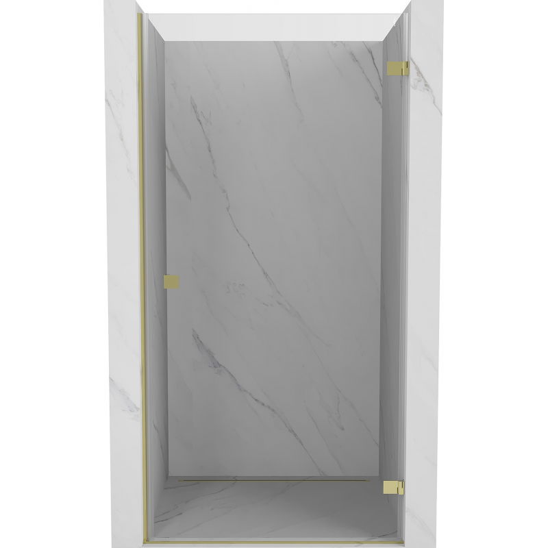 Mexen Lunar-B sprchové dvere otvárateľné pravé 85 cm, transparentné, zlaté - 832-085-000-50-00-P