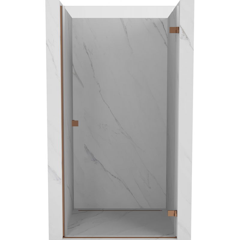 Mexen Lunar-B sprchové dvere jednokrídlové pravé 85 cm, transparentné, ružové zlato - 832-085-000-60-00-P
