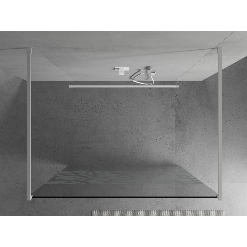 Mexen Kioto samostatná sprchová stena 110 x 200 cm, biely vzor 8 mm, biela - 800-110-002-20-85