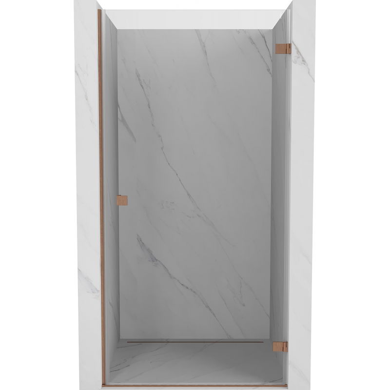 Mexen Lunar-B sprchové dvere pravé 100 cm, transparentné, brúsená meď - 832-100-000-65-00-P