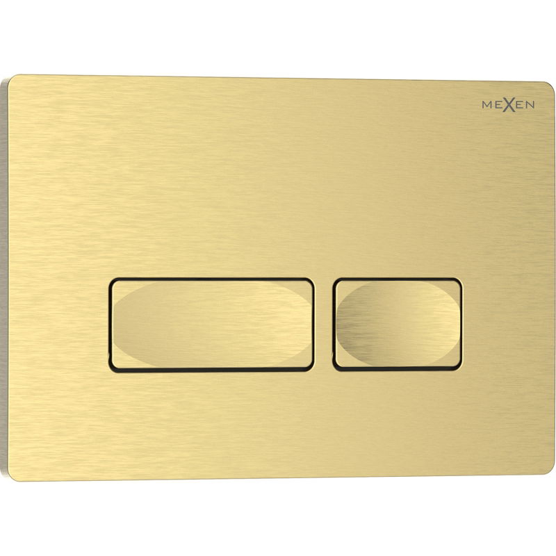 Mexen Tex 04 splachovacie tlačidlo, zlatý kartáčovaný - 6104-11