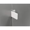 Mexen Lunar L sprchové dvere otočné pravé 100 cm, transparentné, biele - 834L-100-000-20-00-P