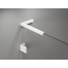 Mexen Lunar L sprchové dvere otočné pravé 100 cm, transparentné, biele - 834L-100-000-20-00-P