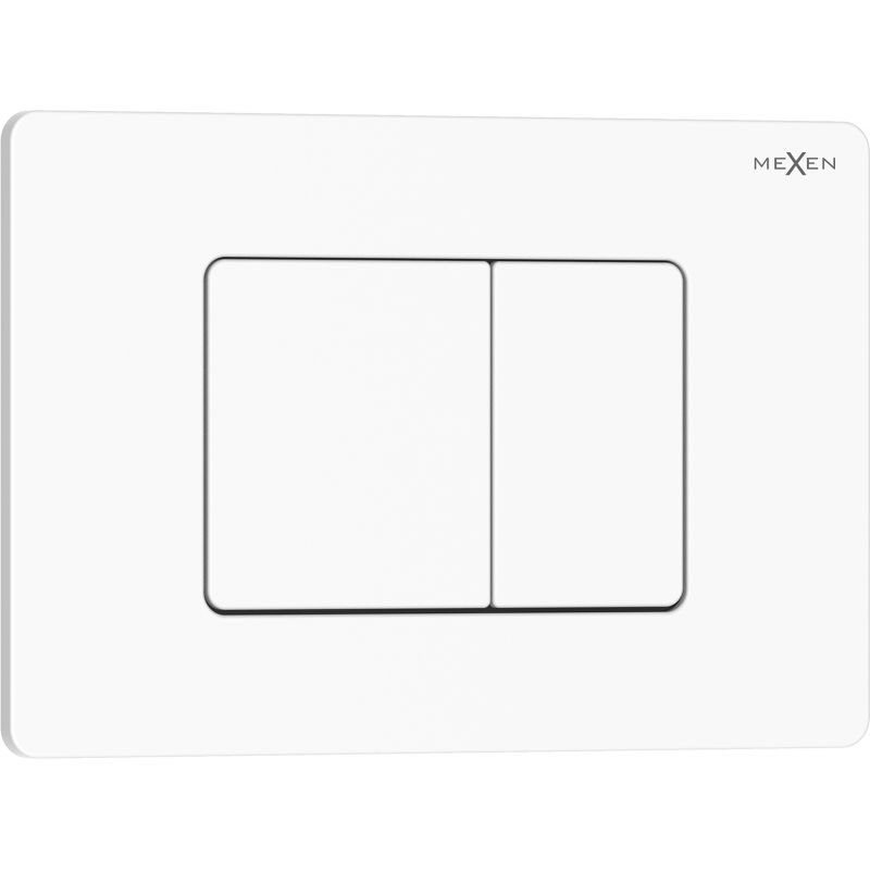 Mexen Tex 05 splachovacie tlačidlo nerezová oceľ, biela lesklá - 6105-01