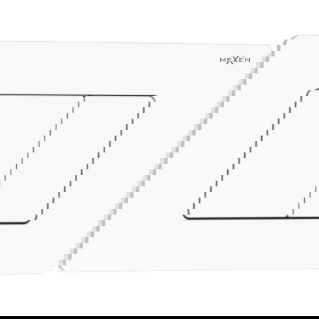 Mexen Tex 05 splachovacie tlačidlo nerezová oceľ, biela lesklá - 6105-01