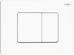 Mexen Tex 05 splachovacie tlačidlo nerezová oceľ, biela lesklá - 6105-01