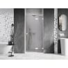 Mexen Lunar L sprchové dvere výklopné pravé 125 cm, priehľadné, biele - 834L-125-000-20-00-P