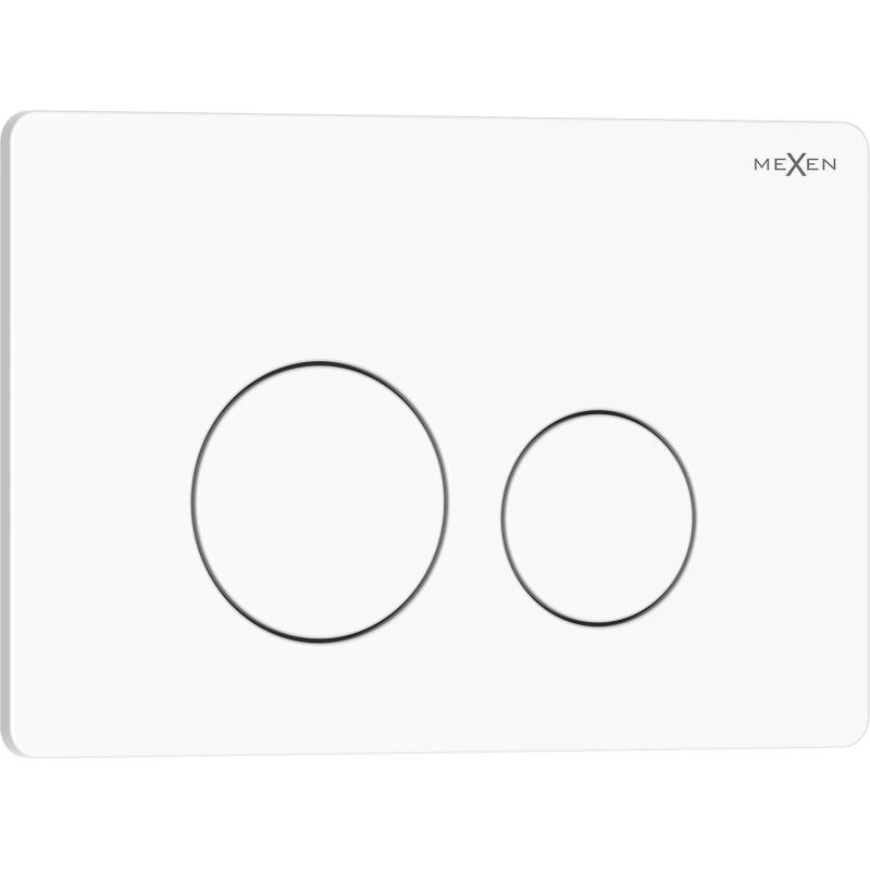 Mexen Tex 06 splachovací tlačidlo nerezová oceľ, biely lesklý - 6106-01