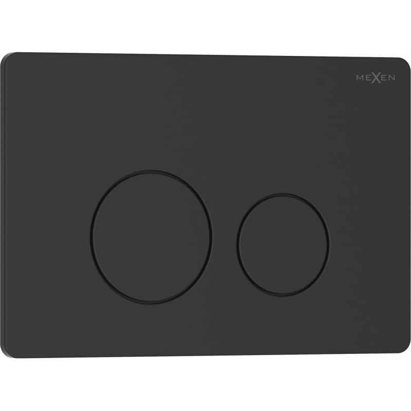 Mexen Tex 06 splachovací tlačidlo nerez, čierna matná - 6106-02