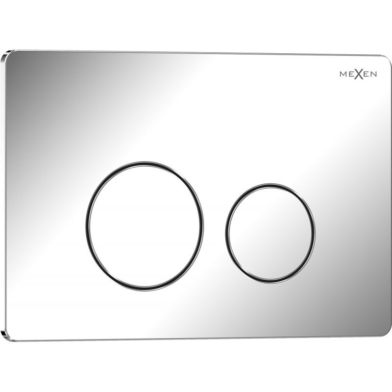 Mexen Tex 06 splachovacie tlačidlo nehrdzavejúca oceľ, lesklý chróm - 6106-03