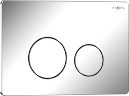 Mexen Tex 06 splachovacie tlačidlo nehrdzavejúca oceľ, lesklý chróm - 6106-03