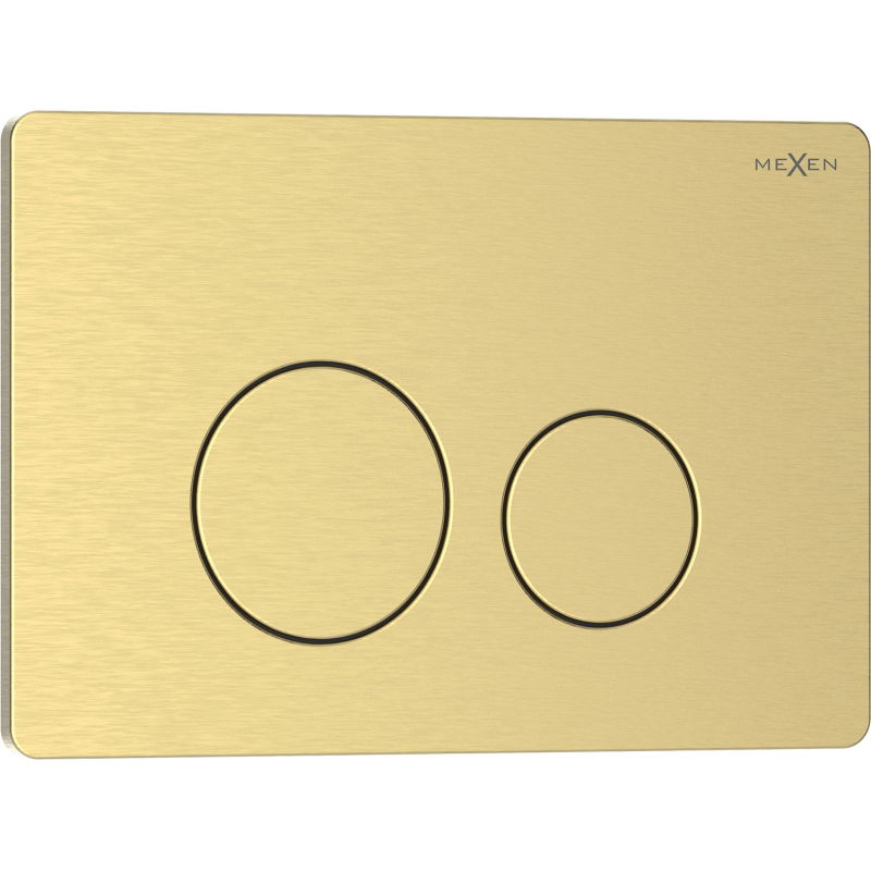 Mexen Tex 06 splachovacie tlačidlo z nehrdzavejúcej ocele, zlaté kartáčované - 6106-11