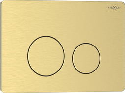 Mexen Tex 06 splachovacie tlačidlo z nehrdzavejúcej ocele, zlaté kartáčované - 6106-11