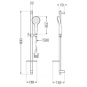 Mexen DQ05 sprchová sada s posuvným mechanizmom, čierna - 785054581-70