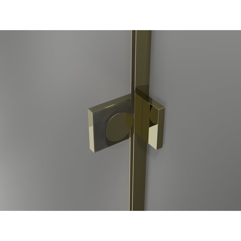 Mexen Lunar L sprchové dvere otočné pravé 135 cm, transparentné, zlaté - 834L-135-000-50-00-P