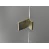 Mexen Lunar L sprchové dvere otočné pravé 70 cm, transparentné, zlaté brúsené - 834L-070-000-55-00-P
