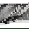 Mexen Lunar L sprchové dvere prave otváracie 90 cm, priehľadné, zlaté kefované - 834L-090-000-55-00-P