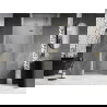 Mexen Lunar L sprchové dvere prave otváracie 90 cm, priehľadné, zlaté kefované - 834L-090-000-55-00-P