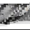 Mexen Lunar-B sprchové dvere otvárateľné pravé 90 cm, priehľadné, čierne - 832-090-000-70-00-P