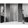Mexen Lunar-F skladacie sprchové dvere ľavé 85 cm, transparentné, zlaté brúsené - 836-085-000-55-00-L