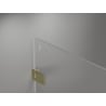 Mexen Lunar-F skladacie sprchové dvere ľavé 85 cm, transparentné, zlaté brúsené - 836-085-000-55-00-L