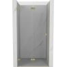 Mexen Lunar-F skladacie sprchové dvere ľavé 95 cm, transparentné, zlaté kartáčované - 836-095-000-55-00-L