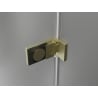 Mexen Lunar-F skladacie sprchové dvere ľavé 95 cm, transparentné, zlaté kartáčované - 836-095-000-55-00-L