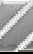 Mexen Lunar-F sprchové dvere skladacie ľavé 100 cm, transparentné, zlaté brúsené - 836-100-000-55-00-L