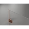 Mexen Lunar-F skladacie sprchové dvere ľavé 60 cm, transparentné, ružové zlato - 836-060-000-60-00-L