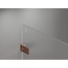 Mexen Lunar-F skladacie sprchové dvere ľavé 60 cm, transparentné, ružové zlato - 836-060-000-60-00-L