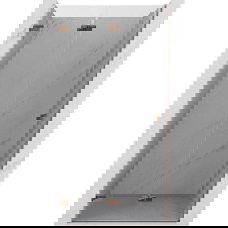 Mexen Lunar-F skladacie sprchové dvere ľavé 65 cm, priehľadné, ružové zlato - 836-065-000-60-00-L