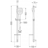 Mexen DQ17 posuvná sprchová sada, chróm - 785174581-00