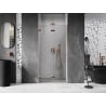 Mexen Lunar-F skladacie sprchové dvere ľavé 95 cm, transparentné, ružové zlato - 836-095-000-60-00-L