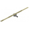 Mexen Flat 360° Super Slim odtokový žľab otočný 130 cm, zlatá - 1551130