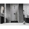 Mexen Lunar-F skladacie sprchové dvere Ľavé 95 cm, transparentné, brúsená gun gray - 836-095-000-66-00-L